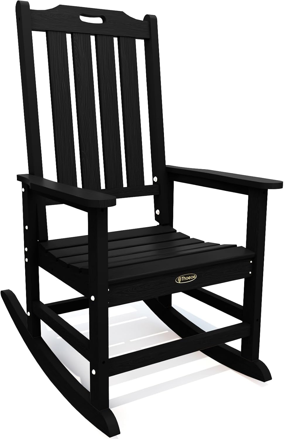 THOEOE Outdoor Rocking Chairs, Oversized Patio Rocking Chair | HDPE Outdoor R...