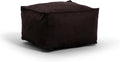 Big Joe Imperial Lounger Ottoman Foam Filled Bean Bag with Removable Cover, Black Plush, Soft Polyester, 2 feet