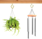48 PCS Q-Hanger Hooks, Screw Hooks for Outdoor String Lights, Safety Buckle Design Cup Eye Hook for Hanging Christmas Lights, Plants, Mounted on Wall Ceiling, Include 1 Wing Nut Driver, Gold