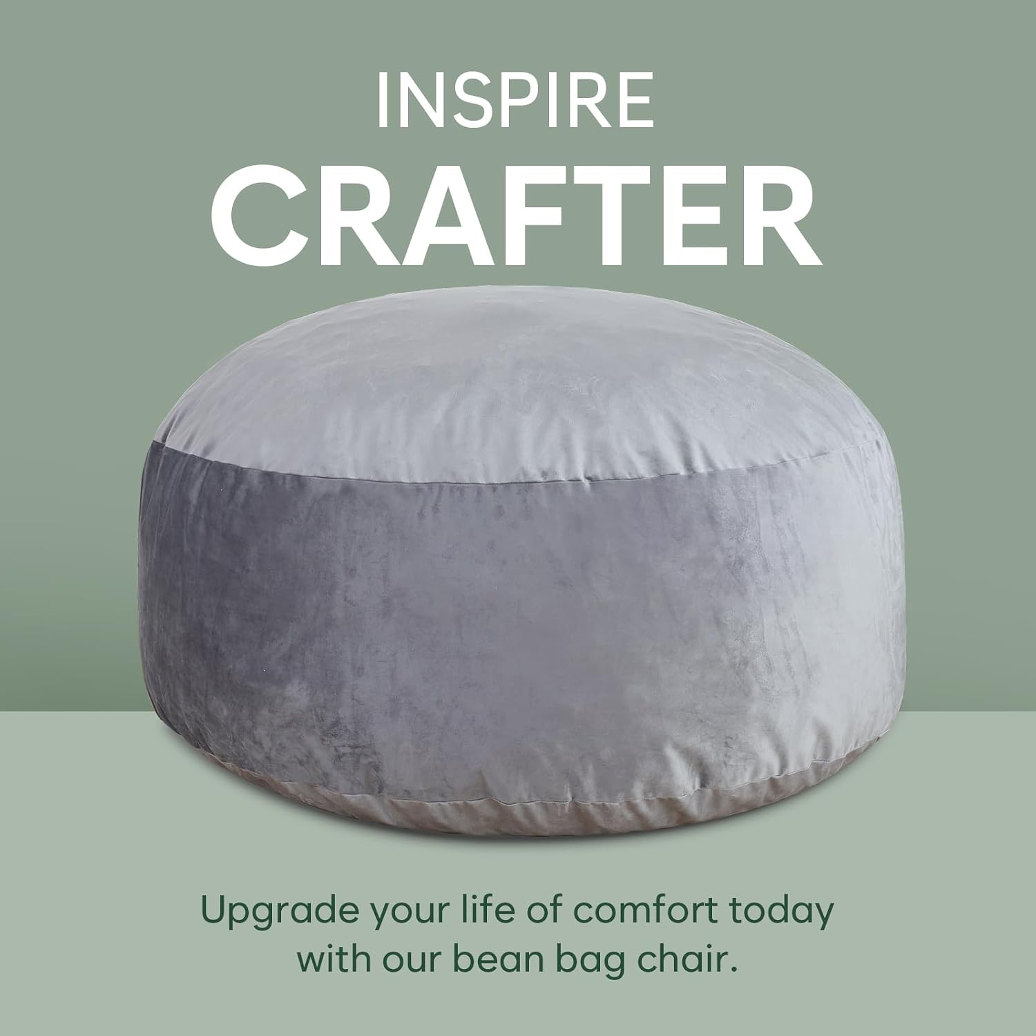 3 Ft Bean Bag Chair, Memory Foam Bean Bag Chairs for Adults with Filling, Round Bean Bag Sofa with Filler Included, Beanbags with Soft Dutch Velvet Fabric,3 Foot, Dark Grey