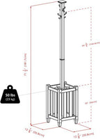 Yardlio Cappuccino Coat Tree: Elegant Storage Solution with Dual Hooks