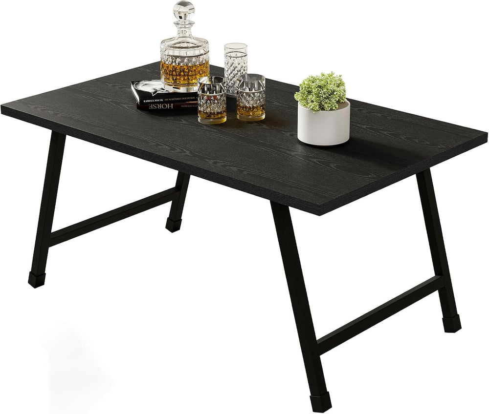 Rectangular Folding Coffee Table Perfect for Small Spaces Black