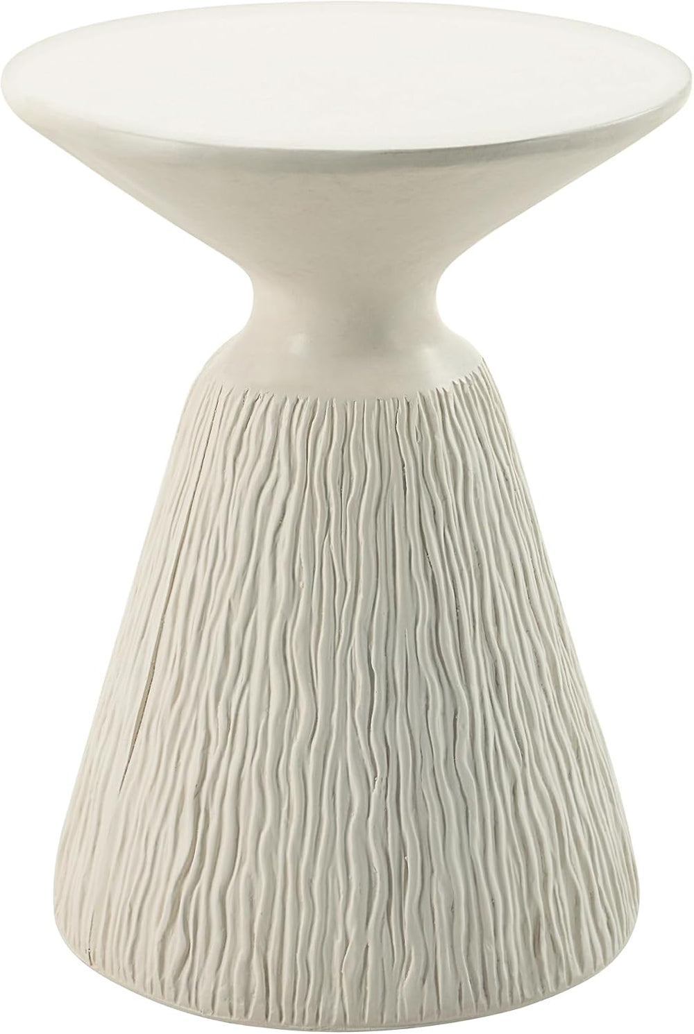 ø16'' Faux Concrete Cement Round Side Table End Table for Living Room...