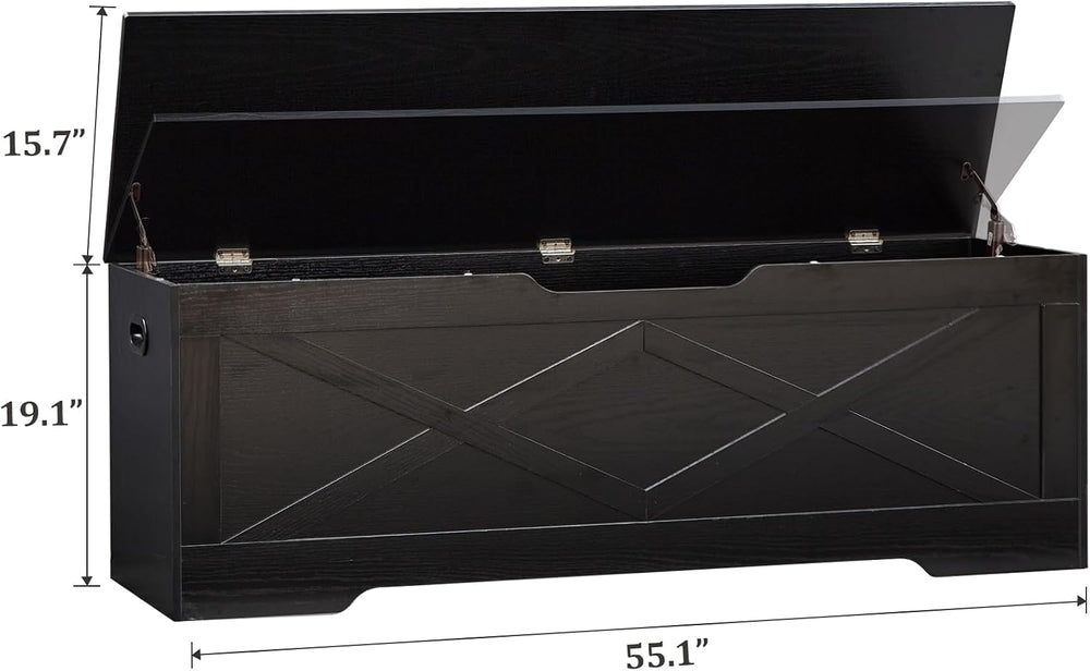 55.1" Storage Bench,Storage Chest for Entryway, Mudroom & Bedroom | ...
