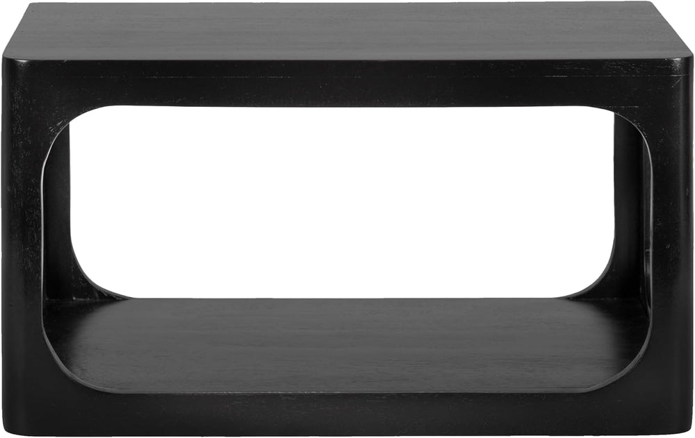 Kate and Laurel Dahl Modern Wood Floating Side Table, 18 x 10 x 10, Black, Co...
