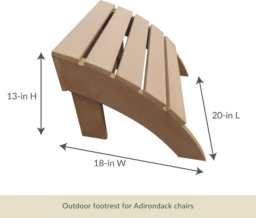 Island Retreat Ez-Care Tek-Wood™ Adirondack Ottoman - Teak