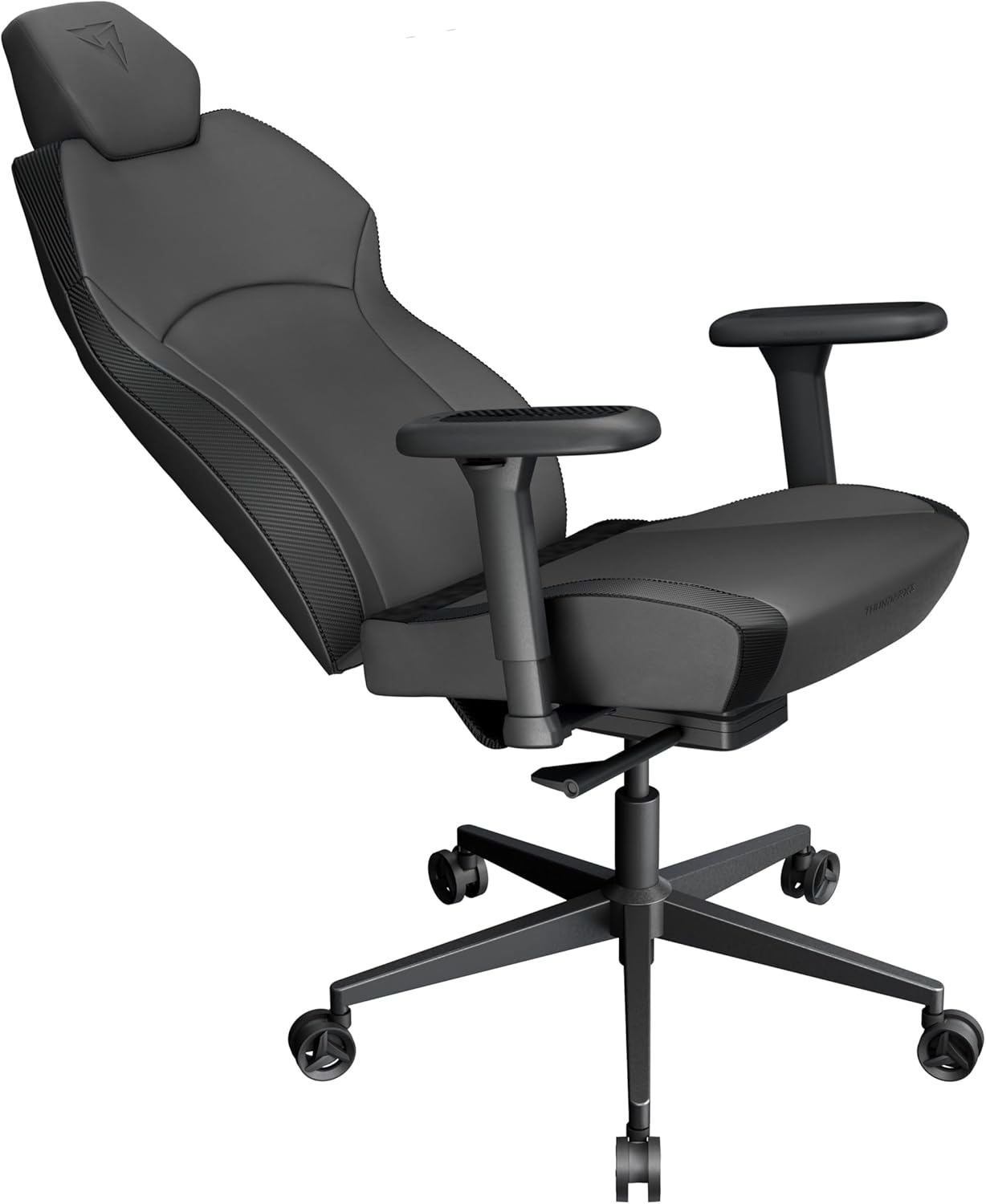 ThunderX3 Solo 360 Gaming Chair, for Adults Ergonomic Office Chair, High Back Desk Chair, Synchronous Tilt, 360-degree Adjustable Armrest, Adjustable Car Headrest, Leather, Modern Black