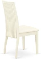 East West Furniture LGIP7-LWH-C 7 Piece Dinette Set Consist of a Rectangle Dining Room Table with Butterfly Leaf and 6 Linen Fabric Upholstered Dining Chairs, 42x84 Inch, Linen White