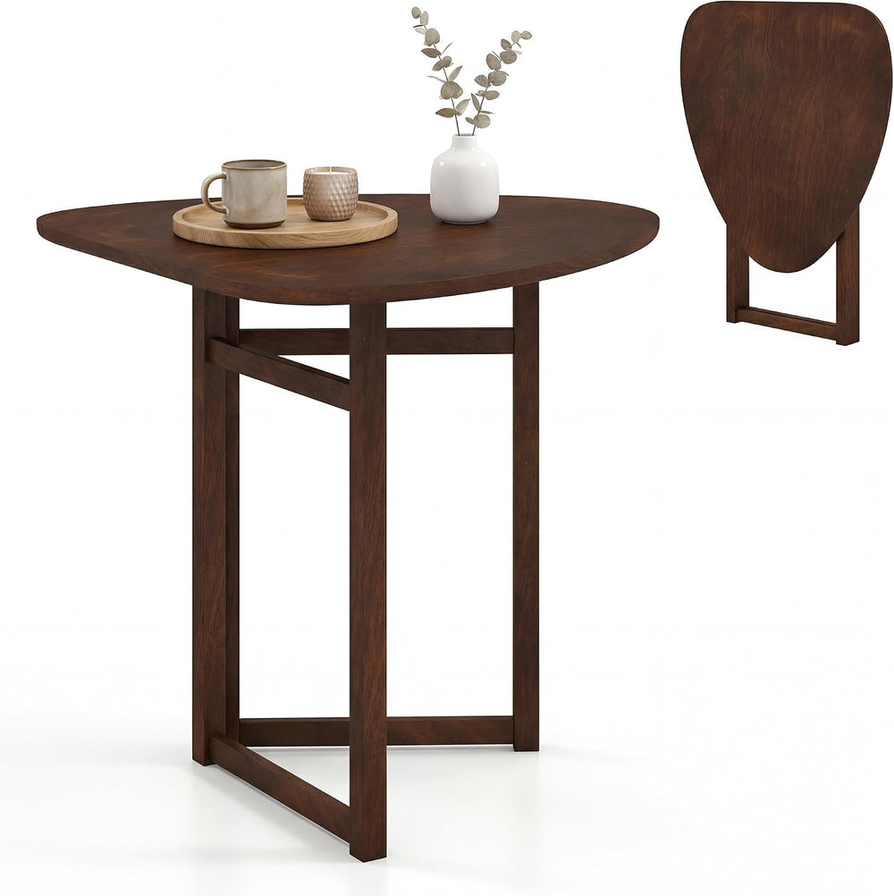 Giantex 31.5" Folding Dining Table for 2-3, Drop Leaf Kitchen Table with...