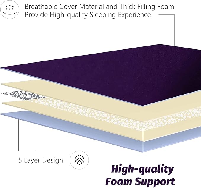 MAXYOYO Japanese Floor Mattress Futon Mattress, 4" Thicken Tatami Mat Sleeping Pad Foldable Roll Up Mat Boys Girls Dormitory Pad Kids Floor Lounger Pillow Bed, Charcoal Grey, Queen Size