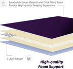 MAXYOYO Japanese Floor Mattress Futon Mattress, 4" Thicken Tatami Mat Sleeping Pad Foldable Roll Up Mat Boys Girls Dormitory Pad Kids Floor Lounger Pillow Bed, Charcoal Grey, Queen Size