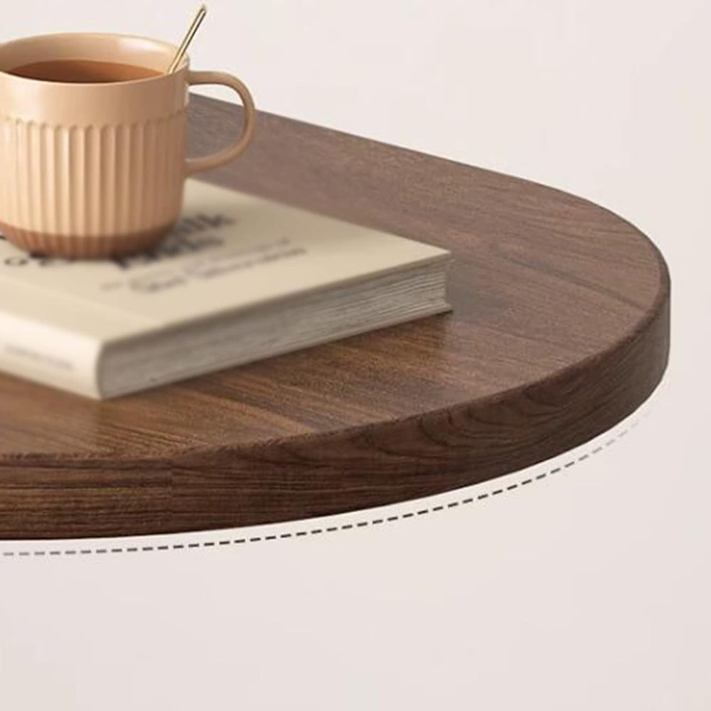 Small Side Table End Table, C-Shaped Wood Coffee Table TV Tray for Eating Cou...