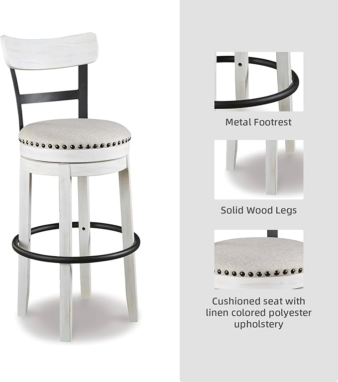 Signature Design by Ashley Valebeck 30" Modern Swivel Pub Height Barstoo...