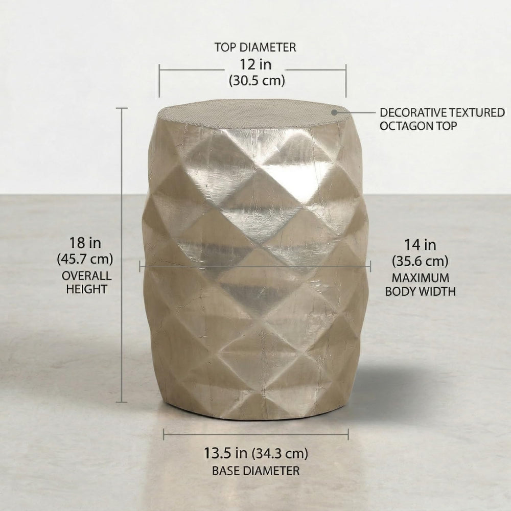 Hives & Honey Anna Side Table, Geometric Mango Wood Accent Table, Modern ...