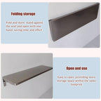 304 Stainless Steel Folding Wall Shelf Wall Mount Kitchen Storage Shelves Rounded Corners Food-grade Folding Table Thickened Bracket for Laundry Room Garage Restaurant.(100x35cm/39.4x13.8in)