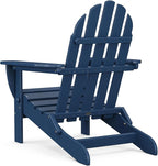 POLYWOOD AD5030NV Classic Folding Adirondack Chair, Navy