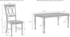 Crosley Furniture Shelby 5-Piece Traditional Dining Table Set for 4, Dinner Tables with Kitchen Chairs, Distressed Teal/Dark Cherry