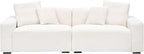 Ball & Cast 104" Modular Sectional Sofa,Cloud Sectional Couch with 4 Pillows,Loveseat Couches W/Deep Seat and Armrest,4 Seater Sectional Sofa for Living Room,Apartment,Corduroy Fabric,Beige