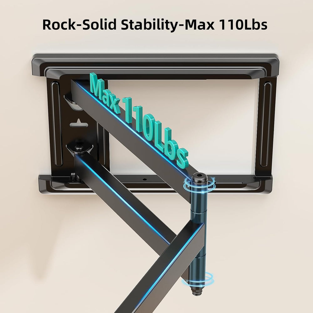 HCMOUNTING Long Arm Full Motion Corner TV Wall Mount for 32–80” TVs | Decorat...