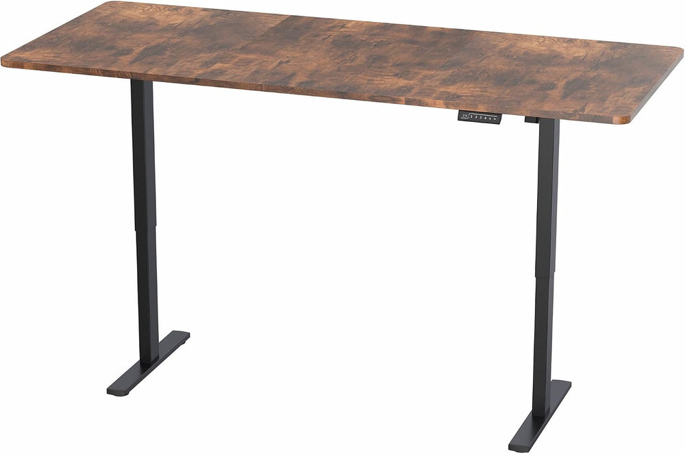 VIVO Electric Standing Desk, Smooth 3-Piece 83" x 30" Vintage Brown...