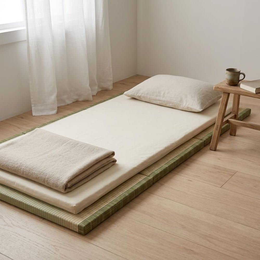 MustMat Tatami Mat Foldable Japanese Floor Mattress 35.4"x78.7"x1.2...