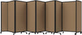 Versare Room Divider 360 Portable Wall Partition | Folding Panels | Large Freestanding Divider | Locking Wheels | Temporary Room Separator