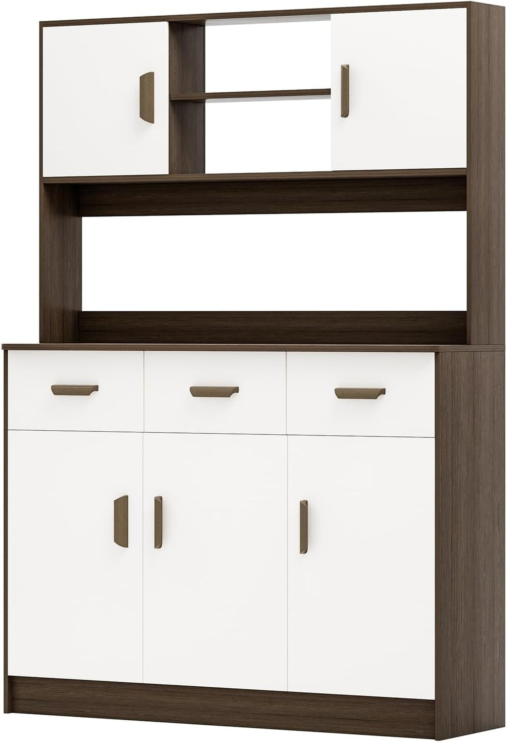 Kitchen Pantry Storage Cabinet, Hutch Cabinet with Buffet Cupboard, Utility P...