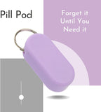 Keychain Pill Holder Single Pack – Lightweight Magnetic Pill Organizer for Daily Medication Storage, Portable Micro Pill Case for Travel, Durable and Discreet (Lavender)