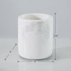 Natural White Marble Toothbrush Holder for Bathroom, Mordern Organic White Marble Toothbrush Cup, Luxury Texture Razor Holder, Razor Organizer for Dressing Table, Countertop, Hotel