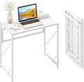 Elephance Folding Desk Writing Computer Desk for Home Office, No-Assembly Study Office Desk Foldable Table for Small Spaces