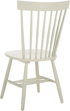 SAFAVIEH Home Collection Parker Farmhouse Off-White Spindle Windsor Solid Wood Dining Chair Set of 4