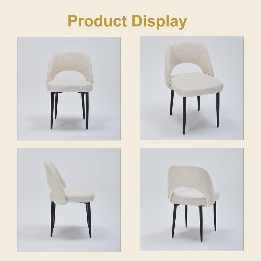 Modern Dining Chairs, Fabric Upholstered Accent Kitchen Chairs with Comfy Pad...