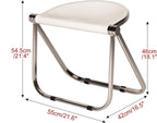 Acrylic Folding Chair, Portable Light Commercial Folding, PC Plastic Living Room Seat, Metal Frame,(Brown)