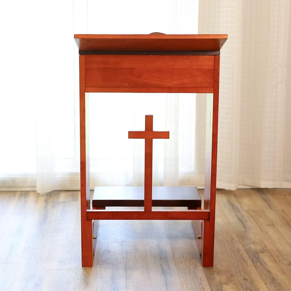 Prayer Bench Stool,Solid Wood Prayer Kneeler with Bench and Folding Table Top...