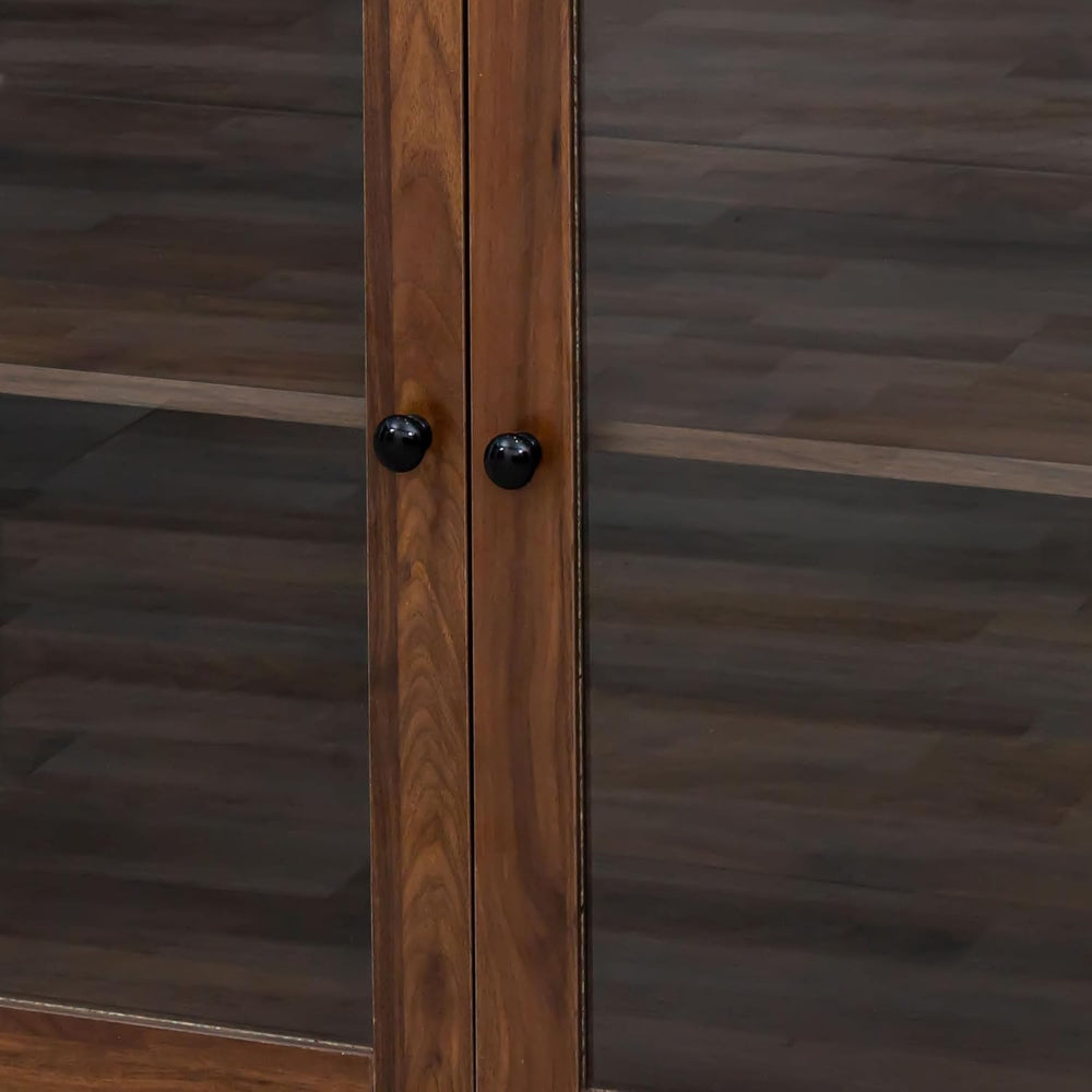 Spacious 63" Kitchen Pantry Cabinet, Freestanding Hutch with 4 Doors &am...