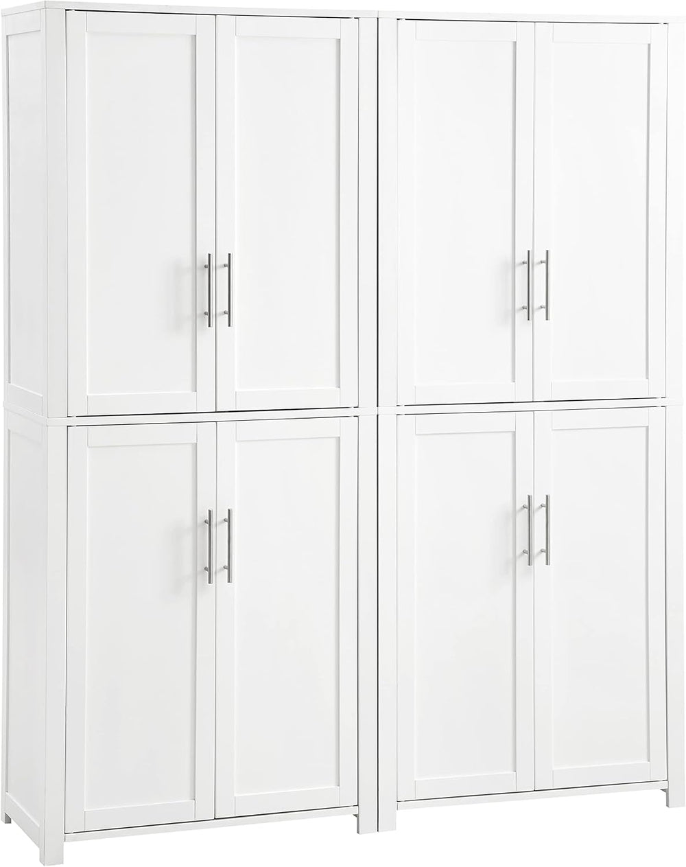 Crosley Furniture Savannah 2-Piece Pantry Storage Cabinet Set with Shelves, K...