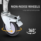 3 Shelf Stainless Steel Cart, 420 lbs, 1MM Thick, Serving With Wheels, Household Service Trolley, 360 Rotation Storage Shelf With Locking Wheels (29.5*15.8*37.4)'' Utility