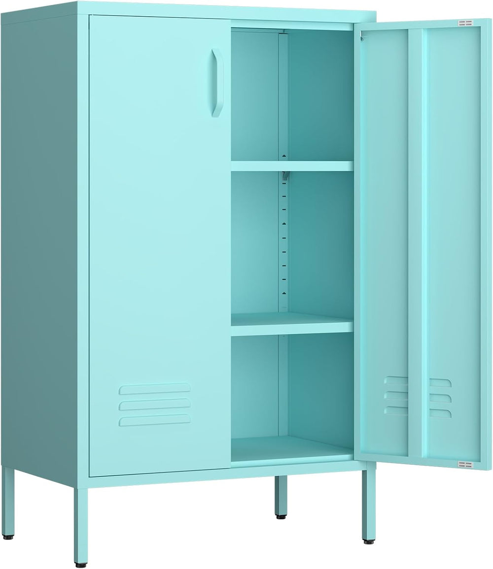 IRONFFICE Metal Accent Cabinet, Steel Cabinet Organizers and Storage, Metal C...