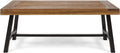 Christopher Knight Home Carlisle Outdoor Acacia Wood Coffee Table, Sandblast/Rustic Metal