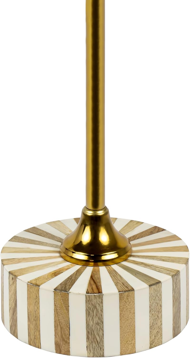JONATHAN Y Calix 23.5" Round Sunburst Pedestal Drink Table, Light Brown ...