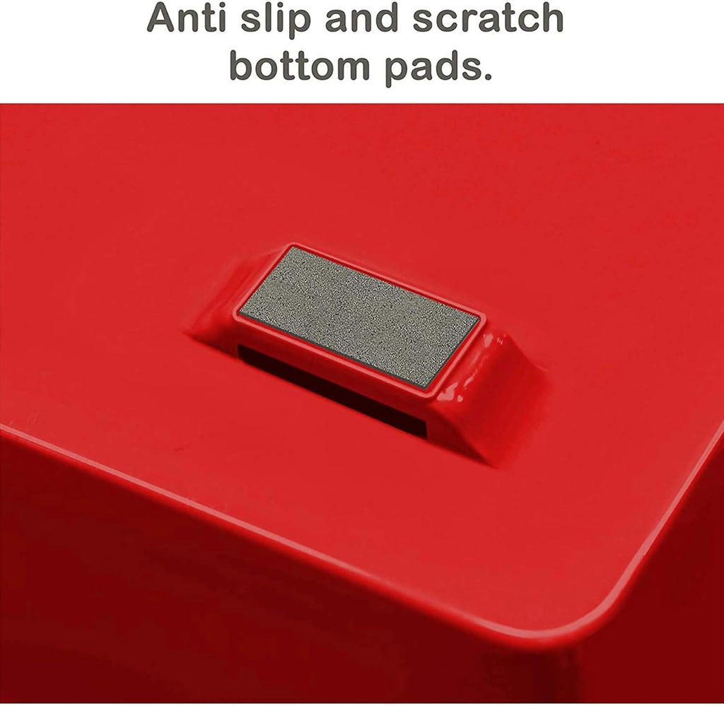 Acrimet Facility 4 Tier Letter Tray, Side Load, Letter Size/A4, Desktop File Organizer, Plastic (Solid Red)