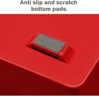 Acrimet Facility 4 Tier Letter Tray, Side Load, Letter Size/A4, Desktop File Organizer, Plastic (Solid Red)