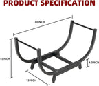 30INCH Firewood Rack for Outdoor&Indoor,Heavy Duty Stable Log Holder for Fireplace Wood,Durable Metal Wood Storage Rack