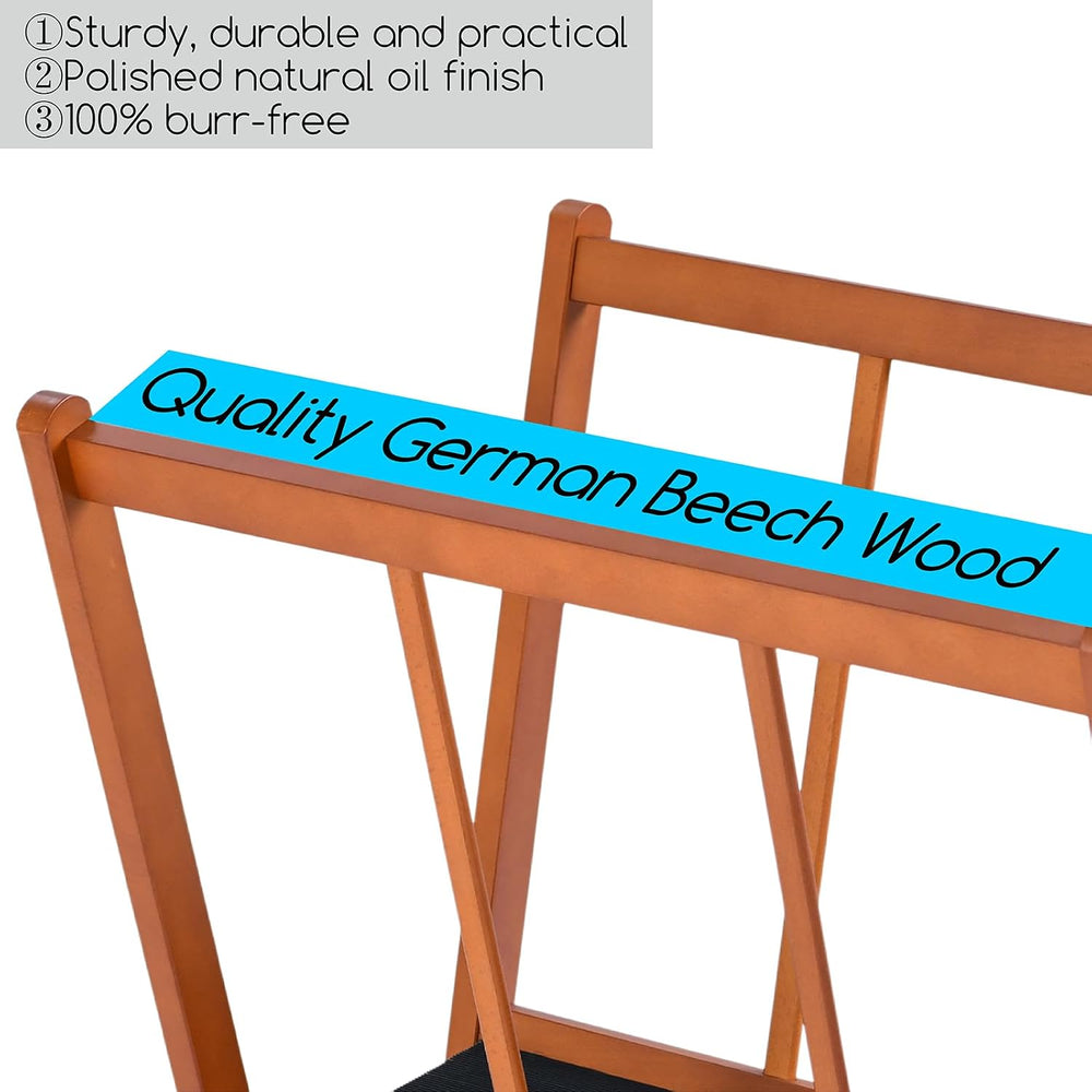 MEEDEN Walnut Drafting Table and Solid Beech Wood Canvas Print Rack