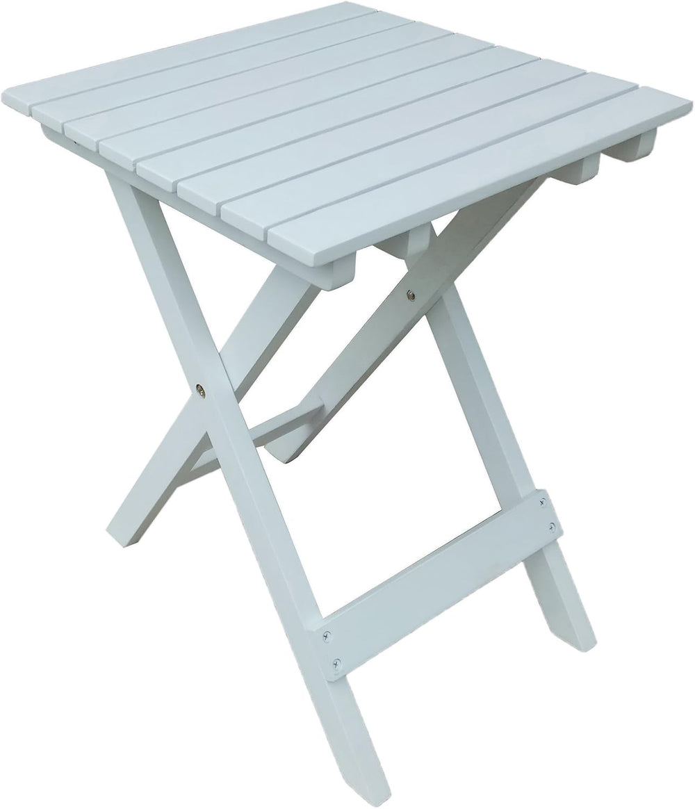 Rocking Rocker - S001WT White Wood Porch Rocker with Side Table - Set of 2