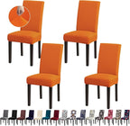 Chair Covers for Dining Room Set of 4, Dining Chair Covers, Kitchen Chair Covers, Stretch Removable Washable Dining Chair Slipcovers for Home, Hotel, Banquet, .Orange