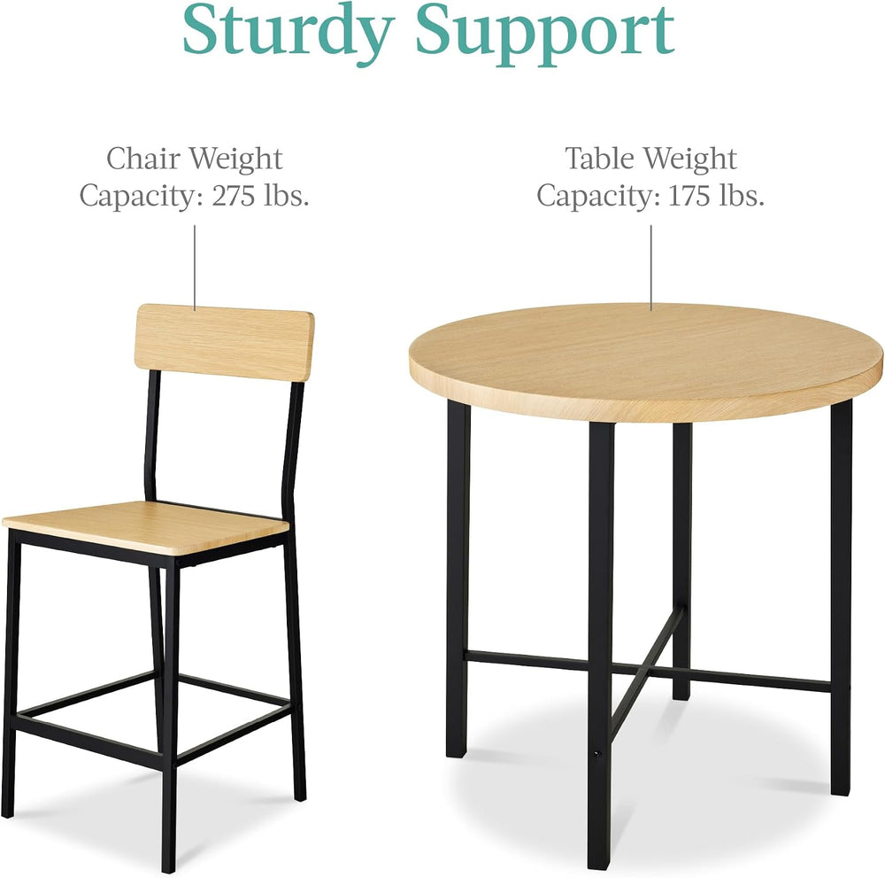 Best Choice Products 5-Piece Modern Round Counter Height Dining Set for Home ...