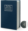 Large Diversion Book Safe Storage Box (Size 10.5"×8"×2.6") With Security Key Lock, Dictionary Secret Hidden Safe (Blue Dictionary-Key)