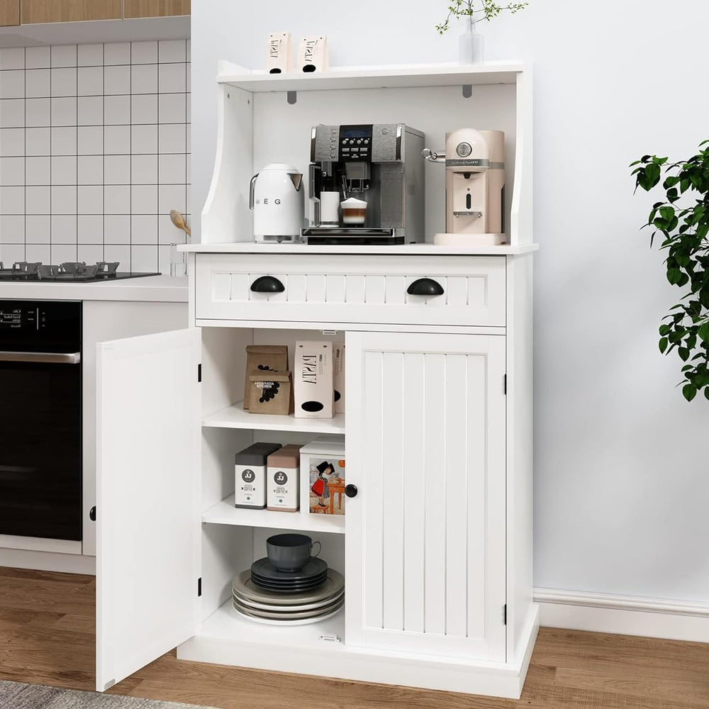 HOLTICO 54" Freestanding Kitchen Pantry Storage Cabinet with Doors and A...