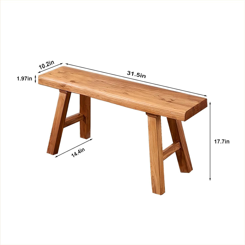 Wooden Bench Indoor – Rustic Farmhouse Narrow Entryway Bench with Slim Skinny...